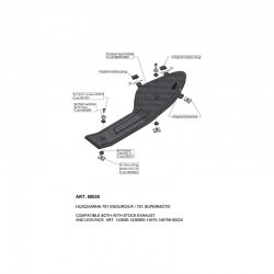 Cache carbone pour d'échappement Husqvarna 701 Cross / Enduro / Supermoto 2017-2022