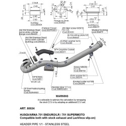 Collecteur racing LEOVINCE Husqvarna 701 Cross / Enduro / Supermoto 2021-2022