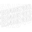 Kit numéros de course BLACKBIRD 0 à 9 200x250mm