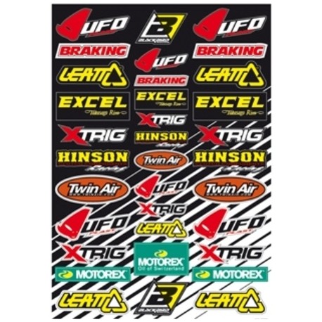 kit déco moto Planche de stickers BLACKBIRD logo moto cross enduro