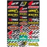 kit déco moto Planche de stickers BLACKBIRD logo moto cross enduro 2