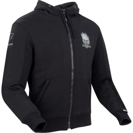 Sweat moto BERING HOODIZ 2 série limité sweat motarde avec renforts kevlar  et protection au meilleur prix chez equip'moto