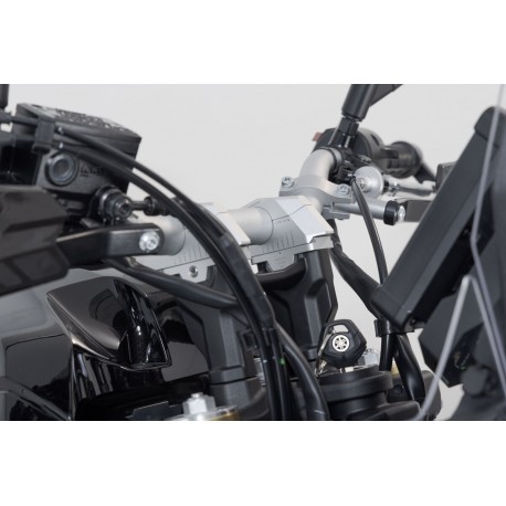 Réhausseur pontets de guidon moto sw motech de 32 mm de haut pour guidon  28.6 mm accessoires sw motech chez equip'moto