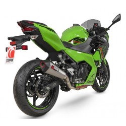 Ligne complète d'Echappement SCORPION SERKET RED POWER KAWASAKI 250 NINJA 400 NINJA 2018-2023