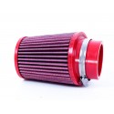Filtre à air lavable BMC coniques universel DIAMETRE 65mm légèrement coudé à 12°