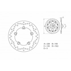 Disque de frein arriere BREMBO Oro 68B40750