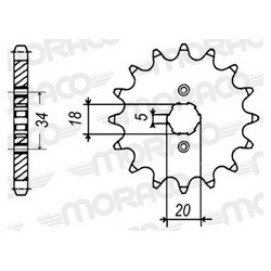 Pignon de transmission quad DINLI 50 DINO HELIX 100 HELIX