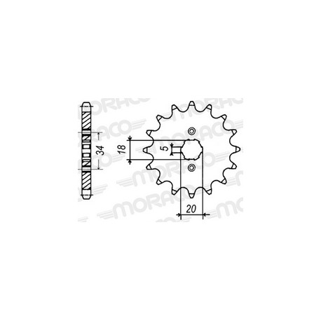 Pignon de transmission quad DINLI 50 DINO HELIX 100 HELIX