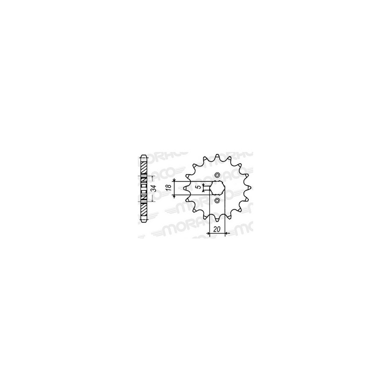 Pignon De Transmission 20 Dents Pour Mini Moto/ATV 47cc 49cc 2 Temps - Chaîne T8F