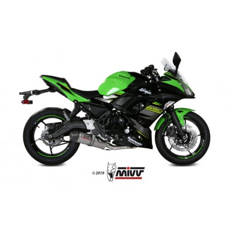 ligne complète d'Echappement MIVV OVAL KAWASAKI Z650 NINJA 650