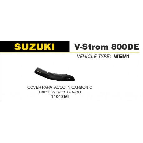 Pare chaleur carbone pot d'Echappement ARROW SUZUKI V-STROM 800 DE
