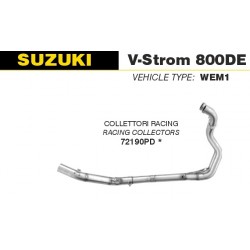 Collecteur d'échappement racing ARROW SUZUKI V-STROM 800 DE