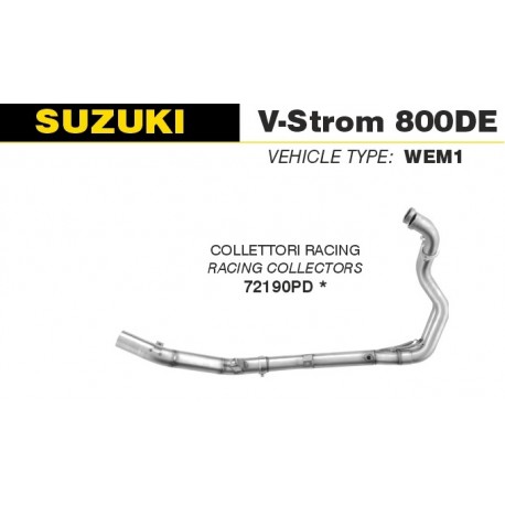 Collecteur racing ARROW KSR MOTO SUZUKI V-STROM 800 DE