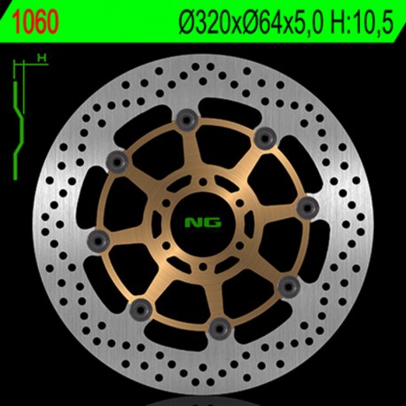 Disques de frein NG 1060 Rond Semi-flottant