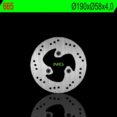 Disque de frein NG 665 Rond Fixe pour scooter moto