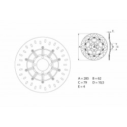 Disque de frein moto BREMBO ORO 68B407D2