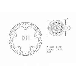 Disque de frein moto BREMBO ORO 168B407D7