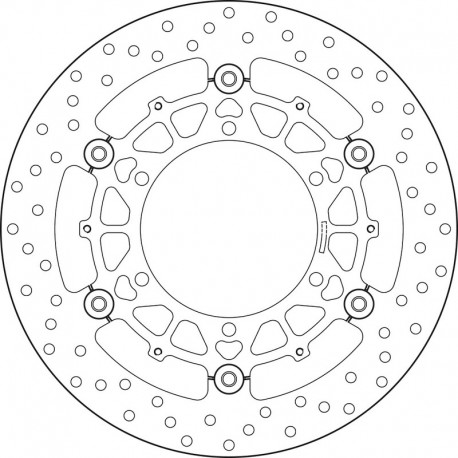 Disque de frein moto BREMBO Oro rond flottant 78B40846