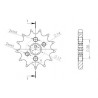 Pignon de transmission moto HONDA ST 50 DAX ZB 50 MONKEY MB80X 90 TRX 110 CRF 1