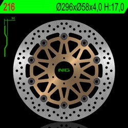 Disque de frein NG 216 Rond Semi-Flottant