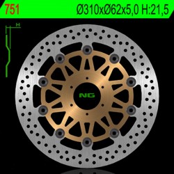 Disque de frein NG 751 Rond Semi-Flottant
