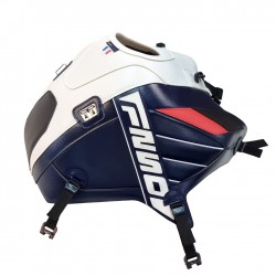 Tapis de reservoir BAGSTER BMW R1250GS 2018-2023 Blanc/Marine/Déco Noir Mat grainé/Persico/Blanc