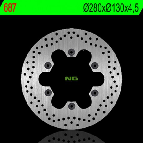 Disque de frein NG 687 Rond Fixe KAWASAKI ER-5 GPZ 500 GPZ 900 R GPZ 1000 RX GTR 1000 GPZ 1100