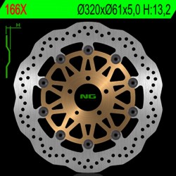 Disque de frein NG BRAKES pétale flottant - 166X