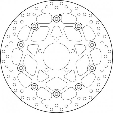 Disque de frein BREMBO Série Oro Flottant 78B408B5 KAWASAKI ZX10R ZX-10RR