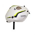 Tapis de reservoir BAGSTER HONDA CB500R 2018-2022 BLANC DECO JAUNE FLUO/NOIR