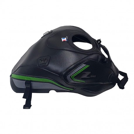 Tapis de reservoir BAGSTER KAWASAKI Z H2 2020-2022 Noir/Déco Acier/Vert nacré