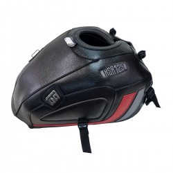 Tapis de reservoir BAGSTER YAMAHA XSR 125 2021-2023 Noir/Déco Rouge/Acier