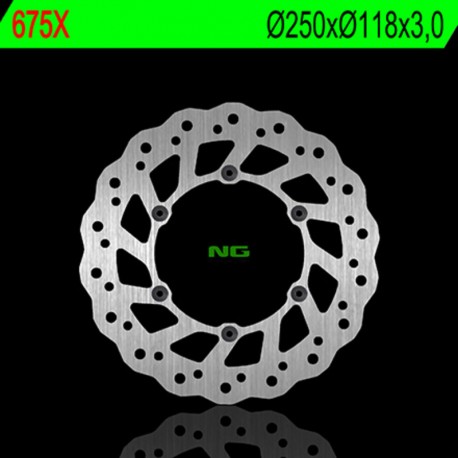 Disque de frein NG BRAKES pétale fixe 675X YAMAHA WR 125 YZ 125 WRF 250