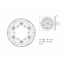 Disque de frein flottant moto brembo 78B40813
