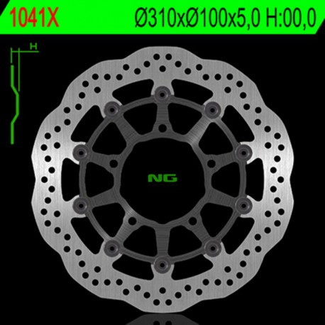 Disque de frein NG BRAKES pétale flottant 1041X SUZUKI GSXR 600 GSXR 750 GSXR 1000