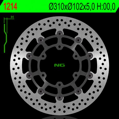 Disque de frein NG BRAKES flottant 1214 SUZUKI GSXR 600 GSXR 750 GSXR 1000