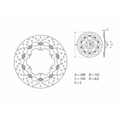 Disque de frein BREMBO Oro flottant 78B40830