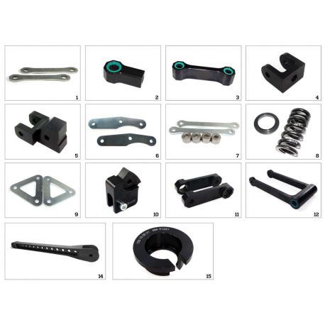 Kit réglage hauteur de selle moto, Kit de rabaissement de selle SUZUKI GSR 600 GSX 1340 B-KING