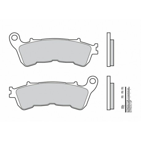 Plaquettes de frein moto route métal fritté BREMBO 07HO57SP