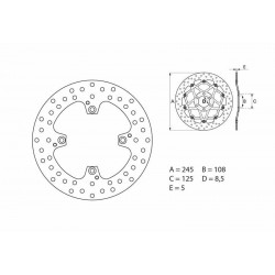 Disque de frein moto BREMBO ORO 68B40792