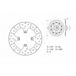 Disque de frein moto BREMBO ORO 68B407H1