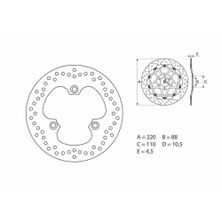 Disque de frein arriere BREMBO Oro 68B40743