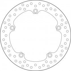 Disque de frein arriere BREMBO Oro 68B407N1