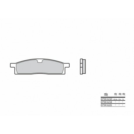 Plaquettes de frein BREMBO Off-Road métal fritté 07YA16SD moto