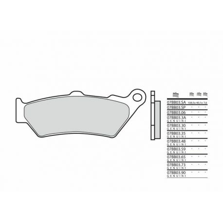 Plaquettes de frein BREMBO route carbone céramique 07BB0306