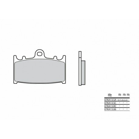 Plaquettes de frein moto route métal fritté BREMBO 07KA13SA