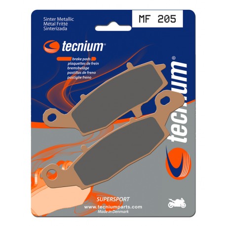 Plaquettes de frein moto Performance métal fritté TECNIUM MF205