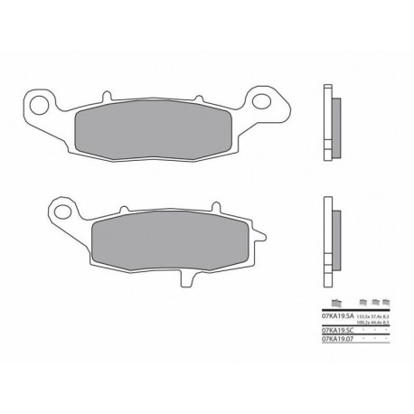 Plaquettes de frein moto BREMBO 07KA19SA métal fritté