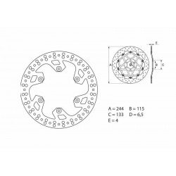Disque de frein moto brembo 68B40790