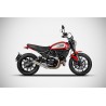 Echappement Zard Zuma Logo et embout Inox Satiné Ducati 800 SCRAMBLER 2021 0